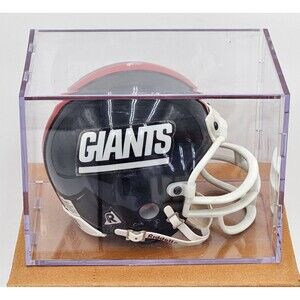 Vintage 1995 Riddel NFL New York Giants 3 5/8 Mini Football Helmet With Case